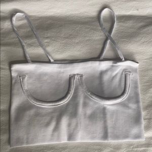 COPY - Tube Cropped Ribbed Stretch-Knit Tank